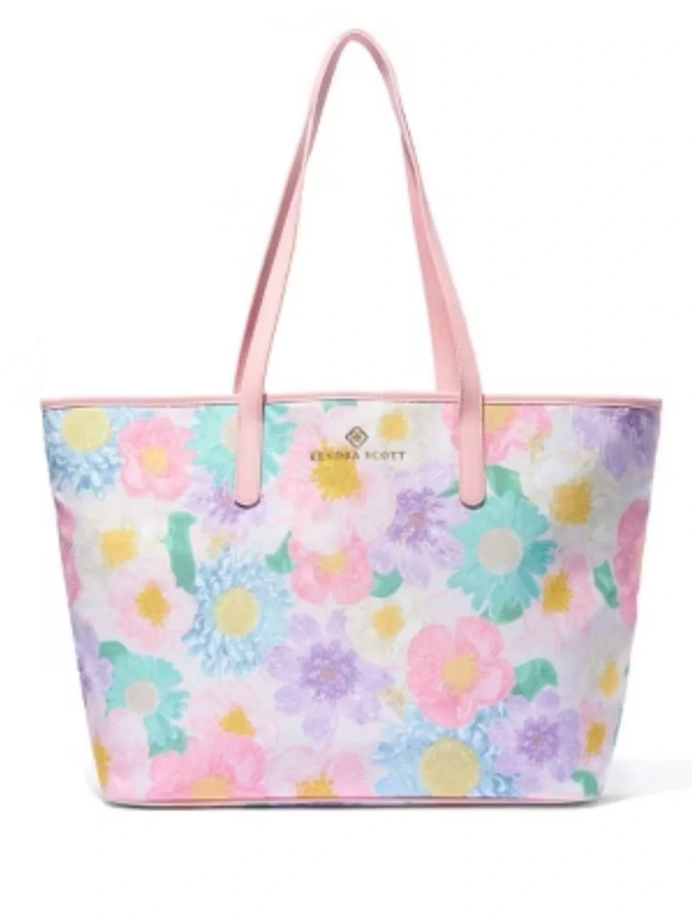 NWT Kendra Scott Pastel Floral Tote in Pink, Yellow, Mint, Lavender
